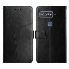 Per lo smartphone Asus per gli addetti ai lavori Snapdragon Y cucitura della custodia per telefoni in pelle di lancio orizzontale (nero)