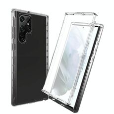 Per Samsung Galaxy S22 Ultra 5G Custodia per telefono a gradiente a gradiente chiaro resistente al corpo (nero)