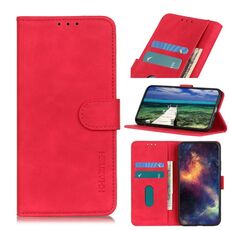Per Alcatel 1B 2022 Khazneh Retro Texture Case di telefono a flip orizzontale (rosso)