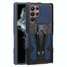 Per Samsung Galaxy S22 Ultra 5G Armor Warrior Shock Proof PC + TPU Telefono (Royal Blue)
