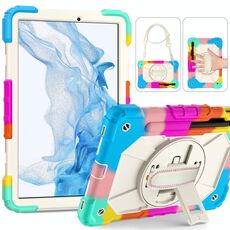 Per Samsung Galaxy Tab S8 / Tab S7 Contrast Color Robot Silicone + PC Tablet Case (colorato blu)