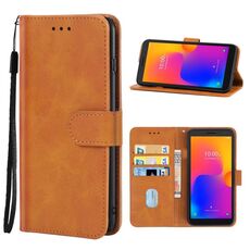 Per Alcatel 1B 2022 Custodia per telefono in pelle (Brown)