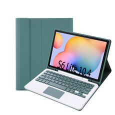 A610B-A Candy Color Bluetooth Case in pelle tastiera Bluetooth con slot a penna e touchpad per Samsung Galaxy Tab S6 Lite 10.4 pollici SM-P610 / SM-P615 (verde scuro)