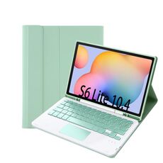 A610B-A Candy Color Bluetooth Case in pelle tastiera Bluetooth con slot a penna e touchpad per Samsung Galaxy Tab S6 Lite 10.4 pollici SM-P610 / SM-P615 (verde chiaro)