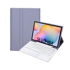 A610B-A Candy Color Bluetooth Case in pelle tastiera Bluetooth con slot a penna e touchpad per Samsung Galaxy Tab S6 Lite 10.4 pollici SM-P610 / SM-P615 (viola)
