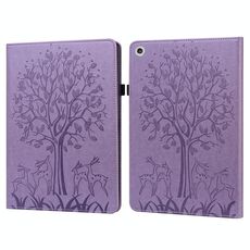 Custodia per tablet in pelle goffrata con albero e cervo da 10,6 pollici Lenovo M10 Plus 3a generazione (viola)
