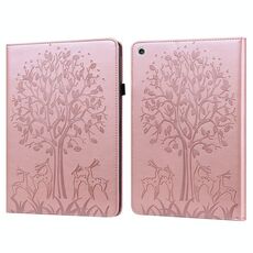 Custodia per tablet in pelle goffrata con albero e cervo da 10,6 pollici Lenovo M10 Plus 3a generazione (rosa)