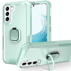 Per Samsung Galaxy S22 + 5G 3 in 1 Hold Holder PC + TPU Telefono (Mint Green)