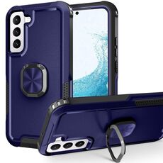 Per Samsung Galaxy S22 + 5G 3 in 1 Hold Holder PC + TPU Telefono (Navy Blue)