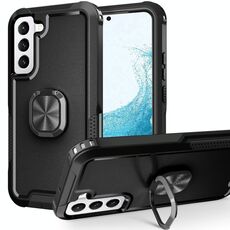 Per Samsung Galaxy S22 + 5G 3 in 1 Hold Holder PC + TPU Telefono (Black)