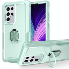 Per Samsung Galaxy S22 Ultra 5G 3 in 1 Hel Hel Hold PC + TPU Telefono (Mint Green)