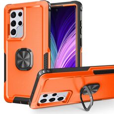 Per Samsung Galaxy S22 Ultra 5G 3 in 1 Hel Hel Hold PC + TPU Telefono (arancione)