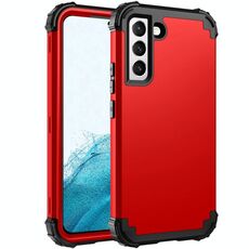 Per Samsung Galaxy S22+ 5G PC+ Custodia al telefono in silicone (rosso+ nero)