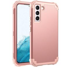 Per Samsung Galaxy S22 + 5G PC + Custodia al telefono in silicone (oro rosa)