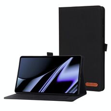 Per Oppo Realme Pad Mini Orizzontale Flip TPU + Fabric PU Cevello in pelle (Nero)
