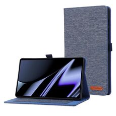 Per Oppo Realme Pad Mini Orizzontale Flip TPU + Fabric PU Cetta in pelle (blu scuro)
