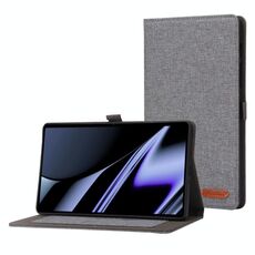 Per Oppo Realme Pad Mini Orizzontale Flip TPU + Fabric PU Cevello in pelle (Grigio)