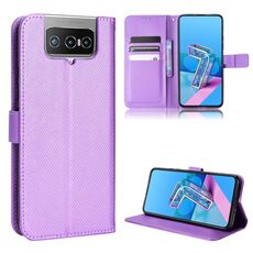 Per Asus Zenfone 7 ZS670KS / 7 Pro ZS671ks Diamond Texture Inveh Telefono (Purple)