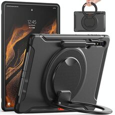 Per Samsung Galaxy Tab S8 Ultra / X900 360 GUNZIONE ROTAZIONE GRAPPA TPU + PC Tablet Case (nero)
