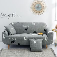 Tessuto alto elastico divano pigro tutto inclusivo, dimensioni: 1 persona (nuvola di vento grigio)