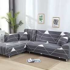 Tessuto alto elastico divano pigro tutto inclusivo, dimensioni: 4 persone (spazio grigio)