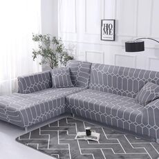 Tessuto alto elastico elastico divano pigro inclusivo, dimensioni: 4 persone (blog f)
