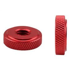10 pezzi Knurled in lega di alluminio a strato singolo da dado a mano, specifica del prodotto: M8-D20*6Red