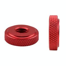 10 pezzi Knurled in lega di alluminio a strato singolo da dado a mano, specifica del prodotto: M10-D20*8Red