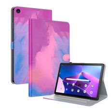 Per Lenovo Tab M10 Plus 10.6 3a Gen. Modello ad acquerello Scempimento Magnetica Canda di pelle di pelle (Purple)