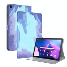 Per Lenovo Tab M10 Plus 10.6 3a Gen. Modello ad acquerello Spazio Magnetica Canda di cuoio in pelle magnetica (neve invernale)