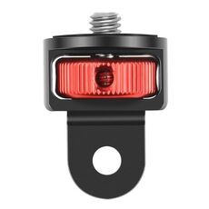 Adattatore treppiede convertitore a vite da 1/4 di pollice per la fotocamera sportiva (nero e rosso)