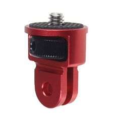 Adattatore treppiede convertitore a vite da 1/4 pollici per Sport Camera (Red Black)