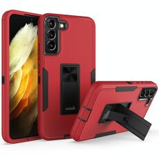 Per Samsung Galaxy S22 5G Thooldy Phone Case (Red + Black)