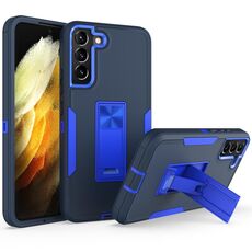 Per Samsung Galaxy S22 5G Telfroad Magnetic Holder Telefono (Sapphire Blue + Dark Blue)
