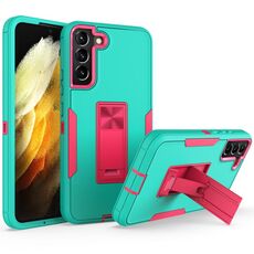 Per Samsung Galaxy S22 5G Thoolt Phone Case (verde + rosso rosa)