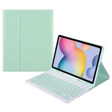 Custodia in pelle con tastiera Bluetooth Square Cap con slot per penna per Samsung Galaxy Tab S6 Lite (verde)