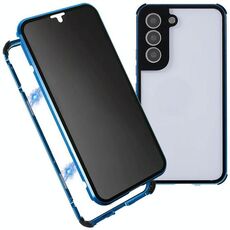 Per Samsung Galaxy S22 5G Custodia a doppia faccia a doppia faccia a doppia faccia a doppia faccia (blu)