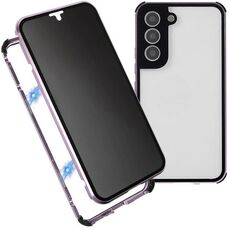 Per Samsung Galaxy S22 5G Custodia a doppia faccia a doppia faccia a doppia faccia a doppia faccia (viola)