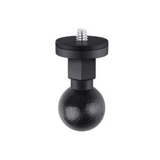 Supporto per adattatore per testa a sfera in ABS con vite da 25 mm e 1/4 di pollice (nero)