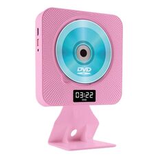 Kecag KC-608 Lettore DVD HD con montaggio a parete Lettore CD Bluetooth (rosa)