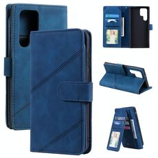 Per Samsung Galaxy S22 Ultra 5G Skin Feel Card Slot Pelle Telefono (blu)