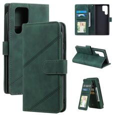 Per Samsung Galaxy S22 Ultra 5G Skin Feel Card Slot Pelle Telefono (verde)