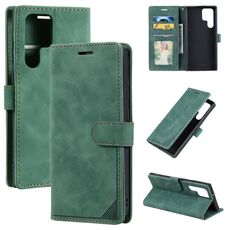 Per Samsung Galaxy S22 Ultra 5G Skin Sent Case di telefono in pelle antifurto (verde)