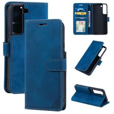 Per Samsung Galaxy S22 5G Skin Sent Case di telefonia in pelle anti-tono (blu)