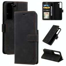 Per Samsung Galaxy S22 5G Skin Sent Case di telefonia in pelle anti-tono (nero)