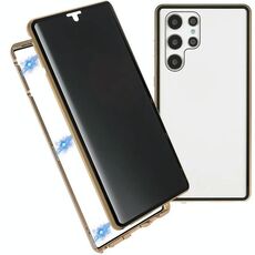 Per Samsung Galaxy S22 Ultra 5G Case di telefono a doppia faccia a doppia faccia a doppia faccia (oro)