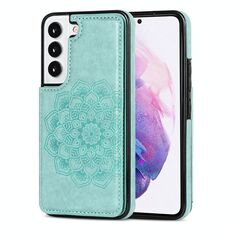 Per Samsung Galaxy S22+ 5G Doppio mandala PU+ TPU Custodia (verde)