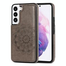 Per Samsung Galaxy S22+ 5G Doppio mandala PU+ TPU Case del telefono (grigio)