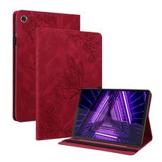 Per Lenovo M10 Plus 10.3 TB-X606F/TB-X606X TABLET CETTURA COMPRENDITO FLOWER (ROSSO)