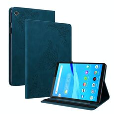 Per tabellino Lenovo M8 HD / M8 FHD Floro in pelle in rilievo in pelle (blu)